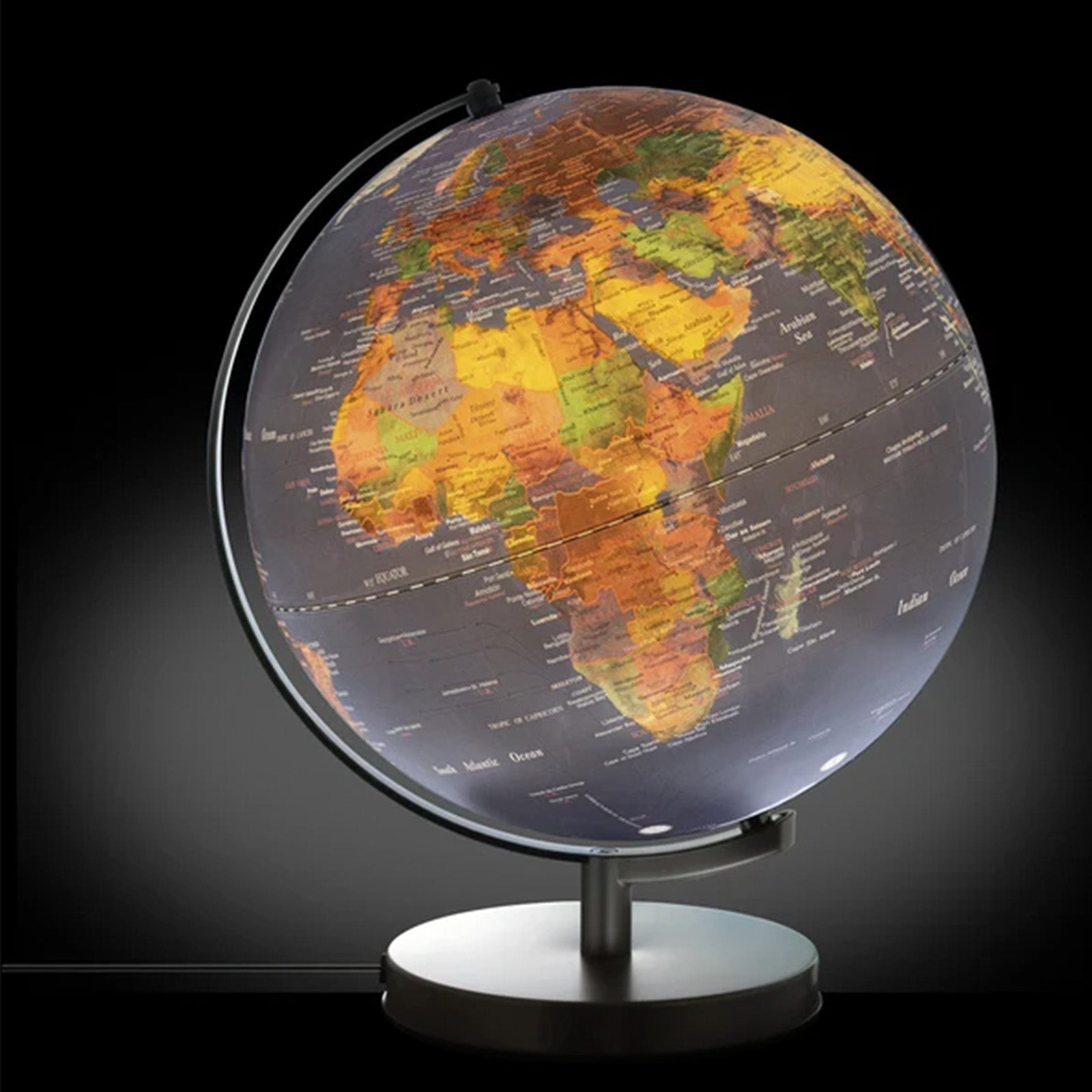 TROIKA Germany Illuminated Globe 30cm | Touch Dimmer | 3 Brightness Levels