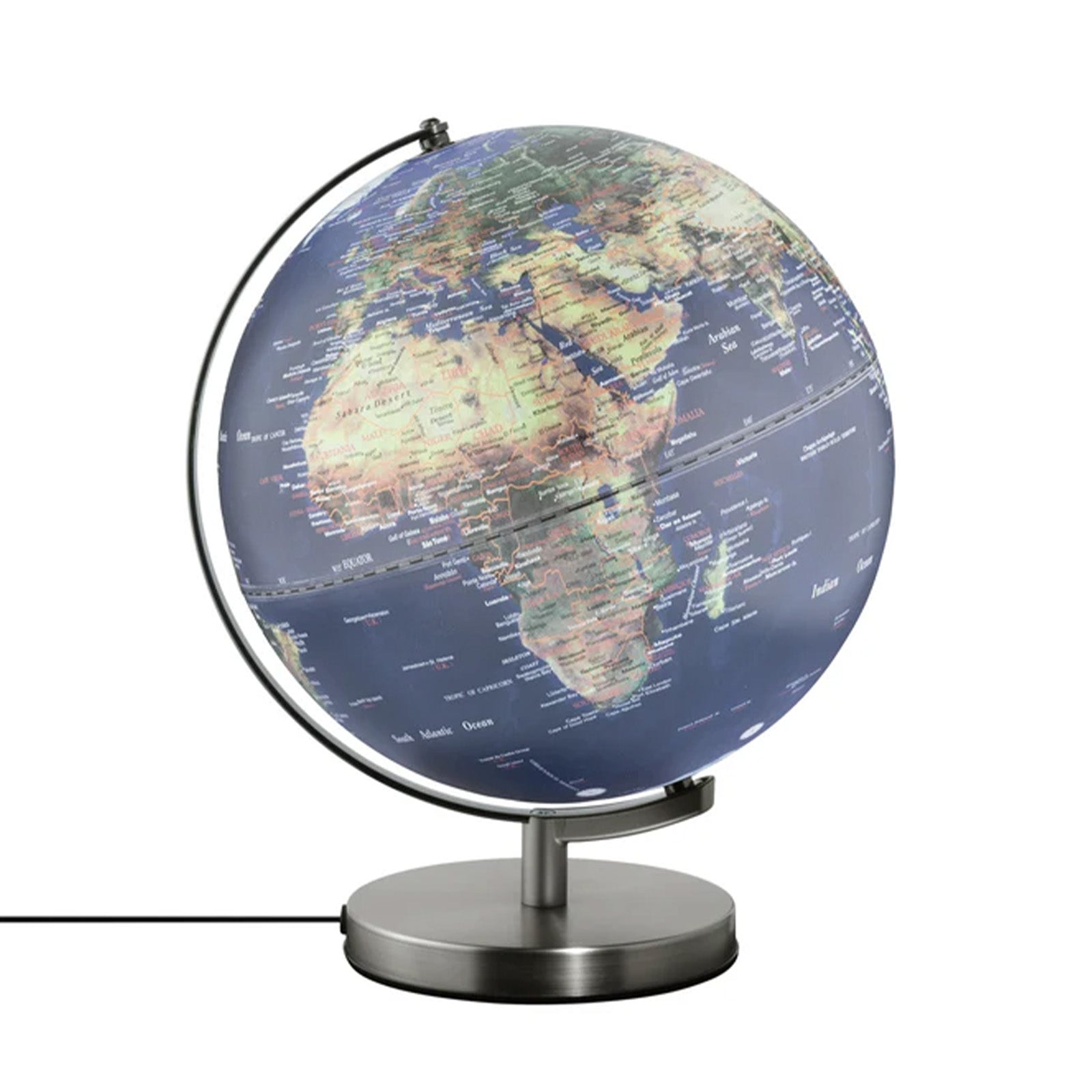 TROIKA Germany Illuminated Globe 30cm | Touch Dimmer | 3 Brightness Levels