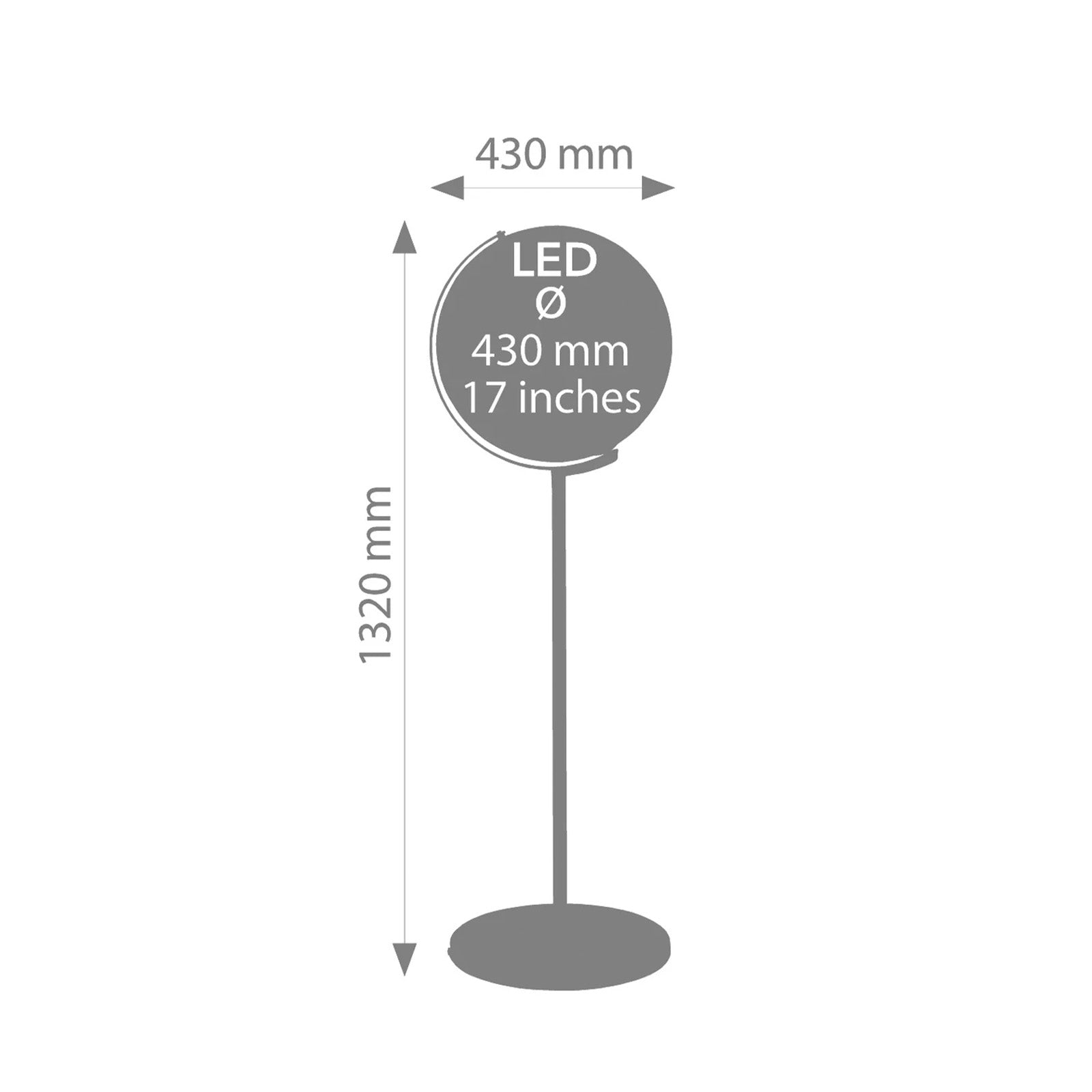 TROIKA Germany LED Floor Globe 43cm | Illuminated Cities | 1.32m Stand