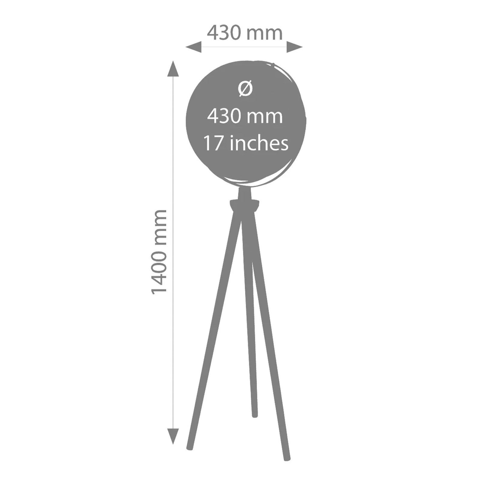 TROIKA Germany Floor Globe 43cm | Oak Wood 3-Leg Stand | 1.40m | Gift