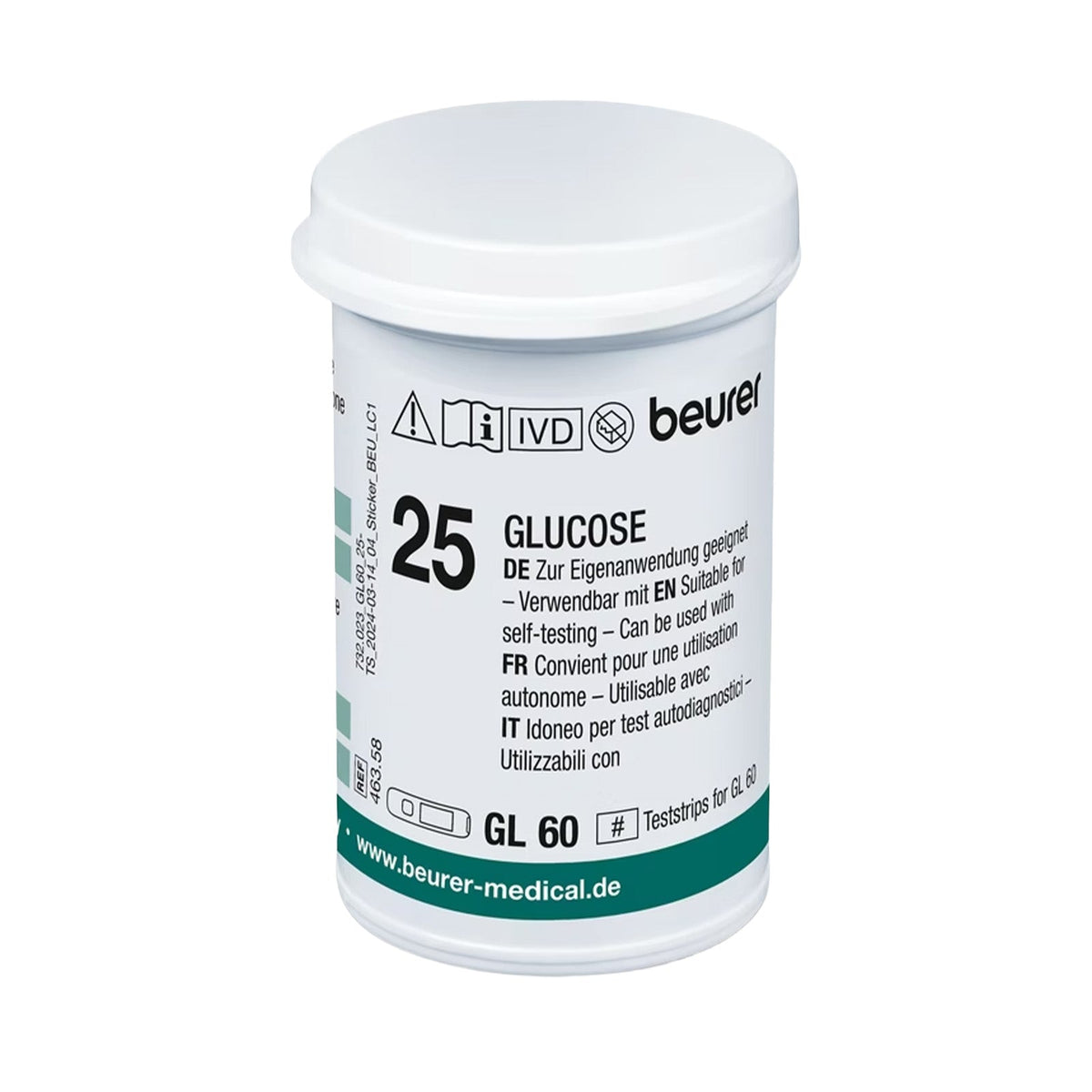 Beurer Germany GL 60 Blood Glucose Meter Test Strips, 50 Strips (2 x 25)