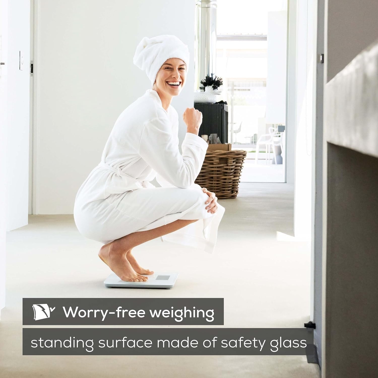 Beurer Bathroom Scale | GS 120 | Compact, Space-Saving Design | 150kg Capacity