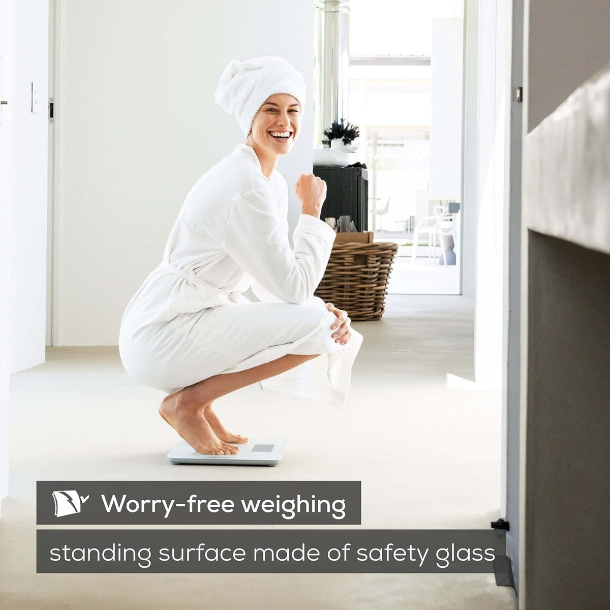 Beurer Bathroom Scale | GS 120 | Compact, Space-Saving Design | 150kg Capacity