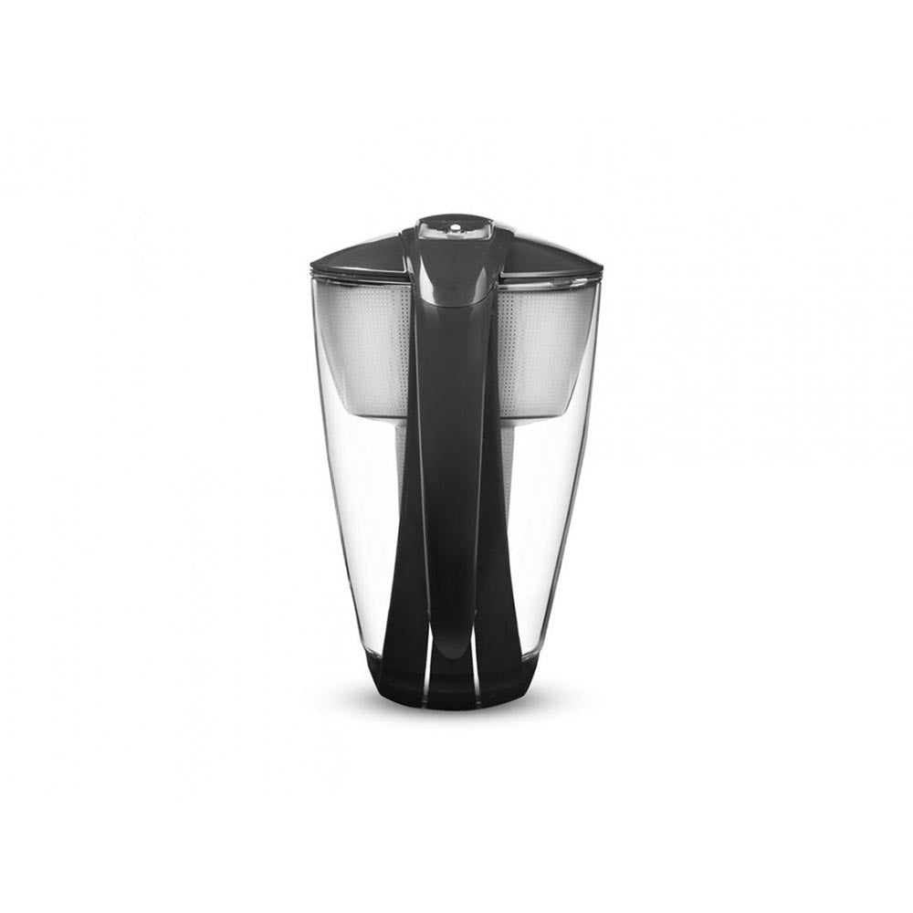 PearlCo Glass Water Filter Jug LED Classic 2 Litre + 3 Cartridges - Black