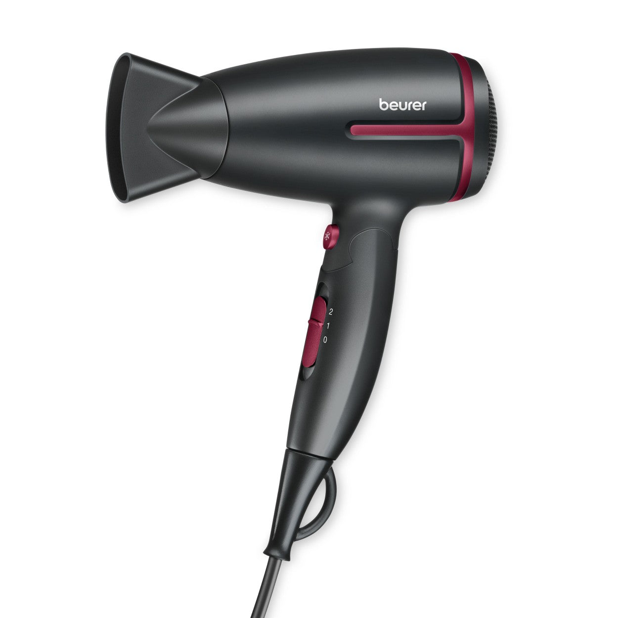 Beurer HC 25 LE25 Travel Hair Dryer | World Travel Voltage Switchover | Foldable | 1600 W Drying