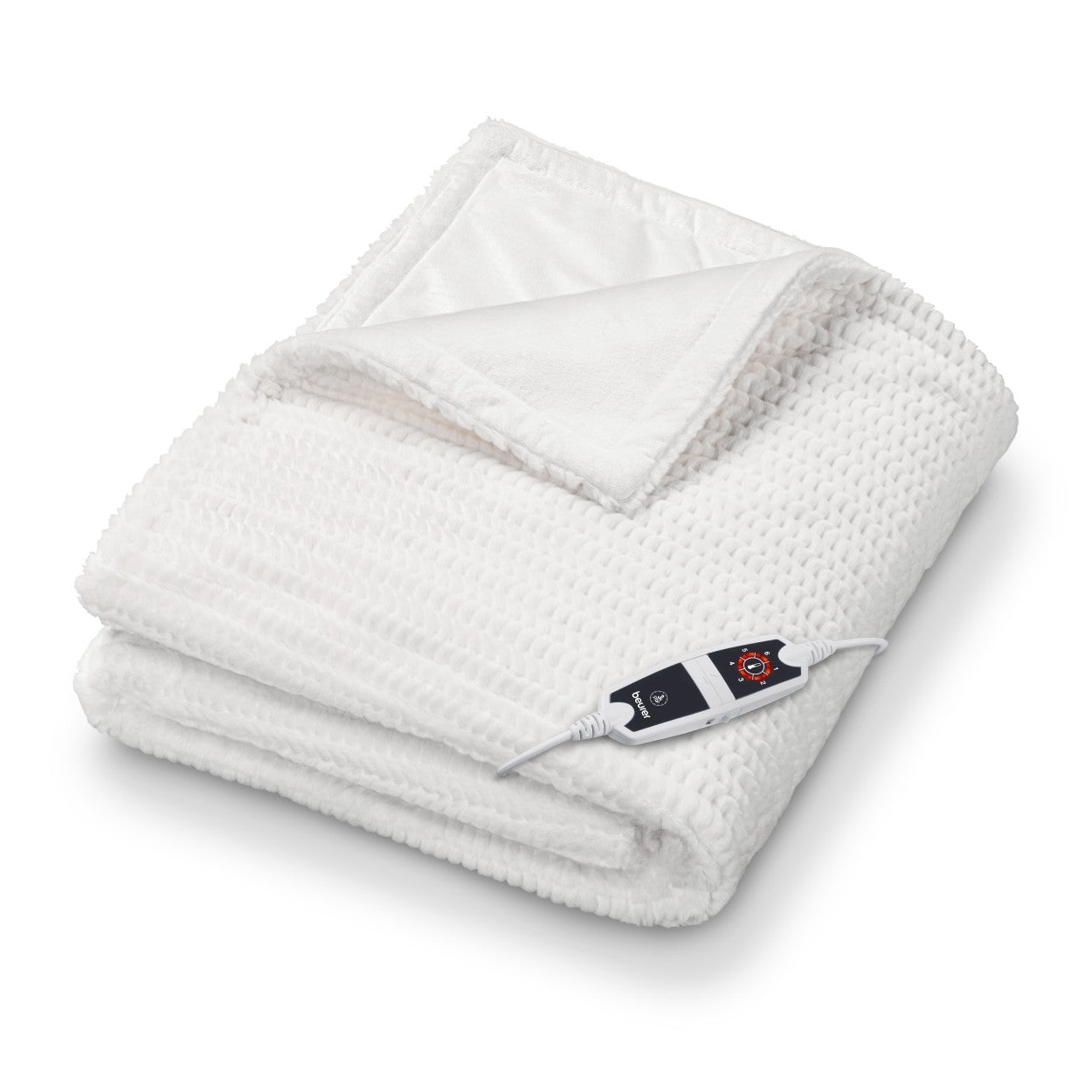 Beurer Electric Blanket HD 82 Helsinki | Portable Heated Throw for Sofa, Bed or Study | White | 130 x 180 cm