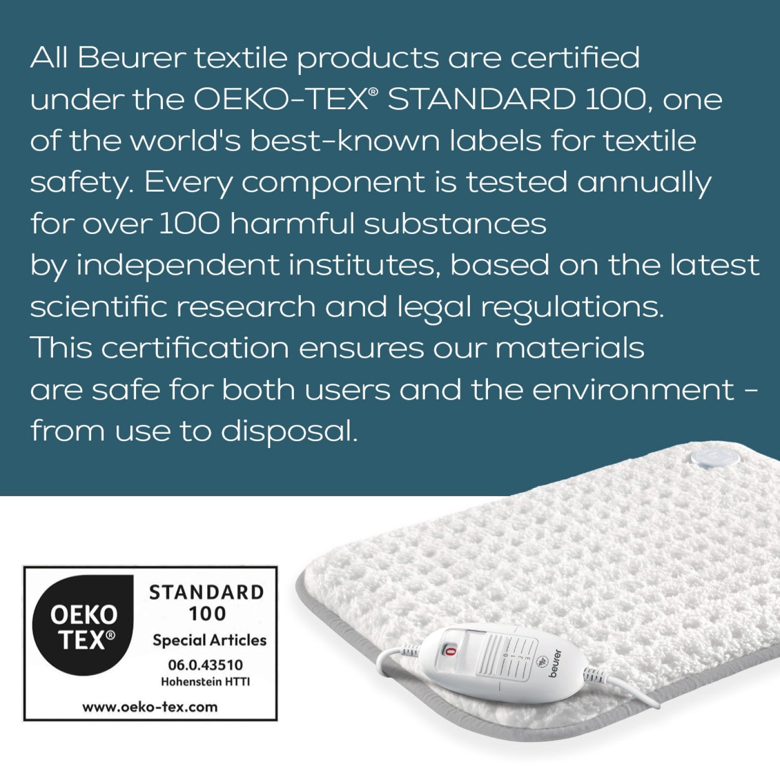 Beurer HK 42 COSY Heating Pad: XL 44x33cm. Low Energy Use & Super Fleecy