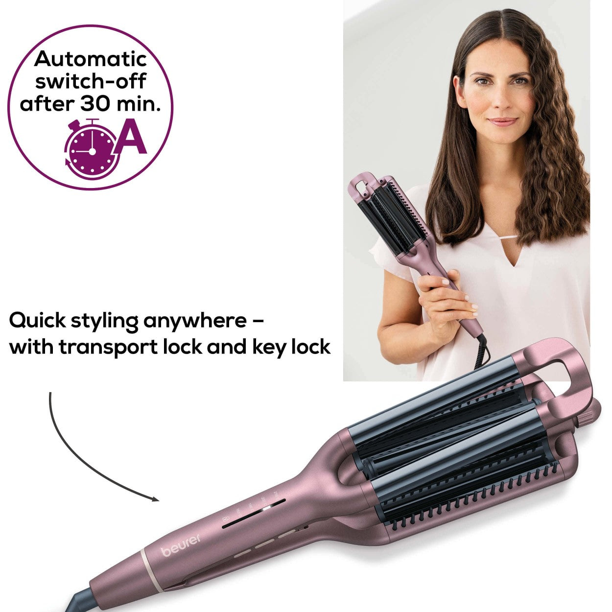 Demo - Beurer HT 65 Hot Wave Styler for Beach, Natural, Mermaid or Water Waves