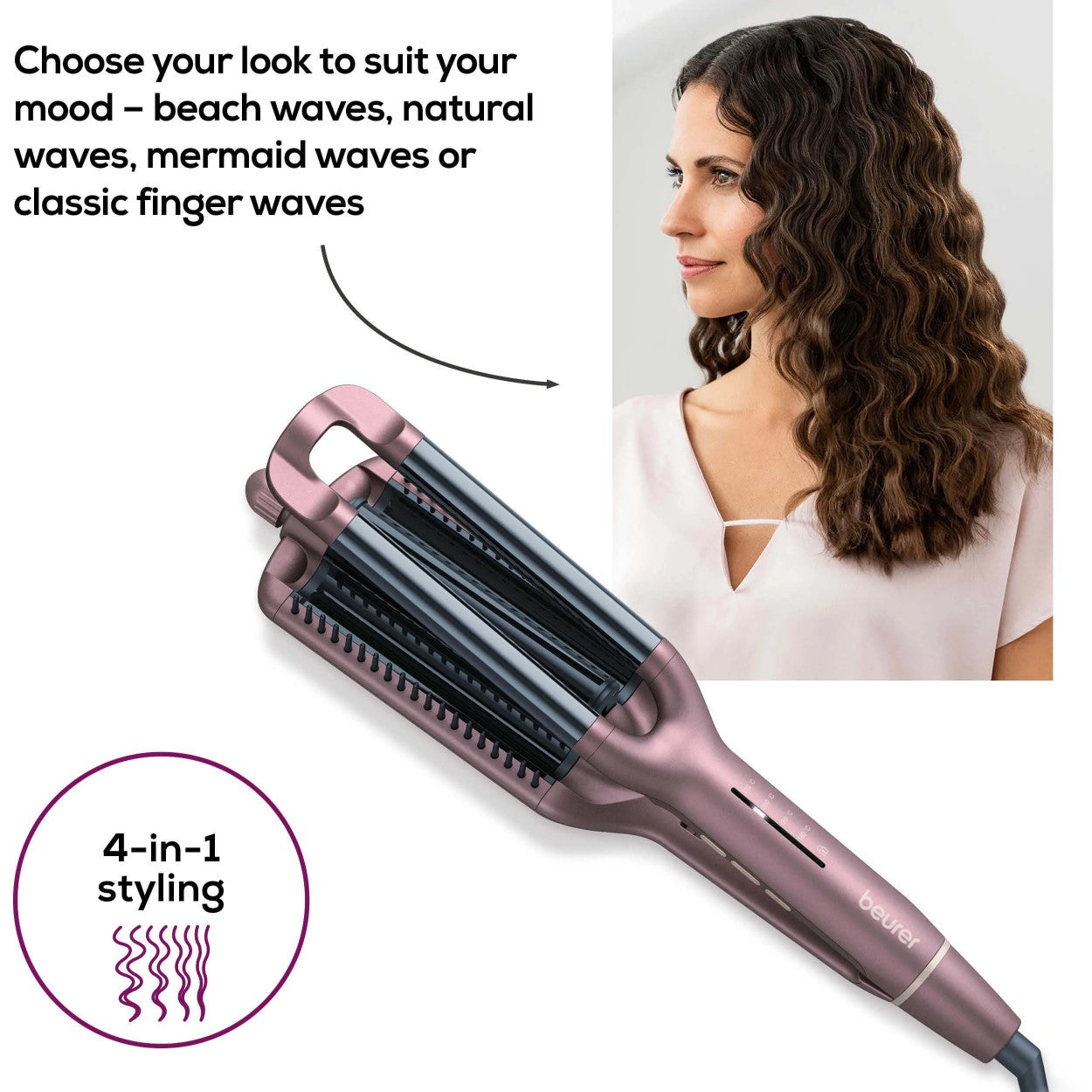 Demo - Beurer HT 65 Hot Wave Styler for Beach, Natural, Mermaid or Water Waves