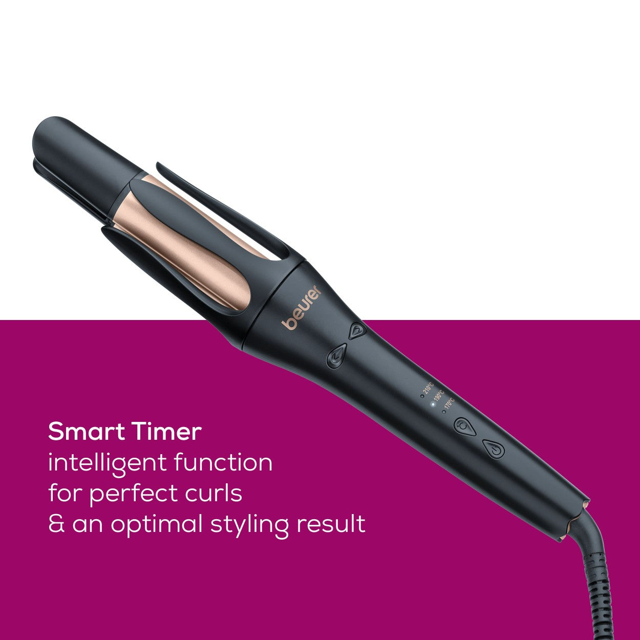 Beurer HT 75 Automatic Hair Curler with Smart Timer & 4-Way Ion Outlet