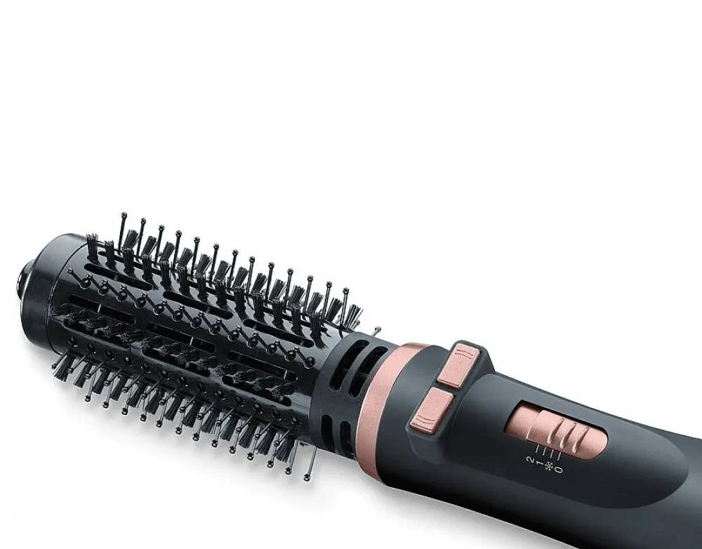 Beurer Germany HT 80 Rotating Hot Air Styling & Drying Brush. 2 Attachments for Straight Hair, Volume & Bounce or Curls & Waves