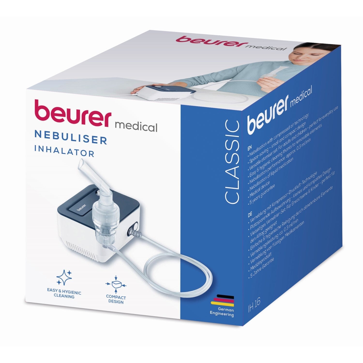 Beurer IH 16 Nebuliser for Adults & Children. Space-Saving & Compact. High-Performing Compressed Air Technology