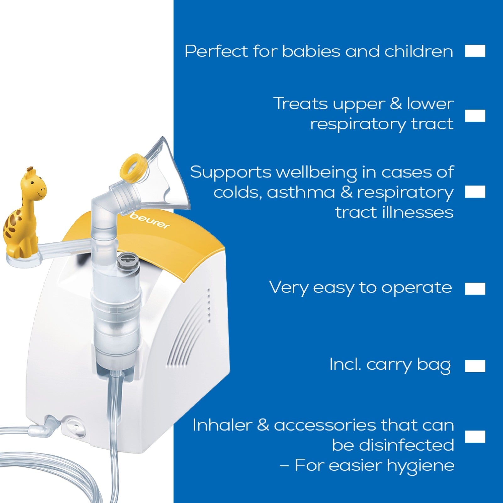 Beurer Germany Nebuliser for Children & Babies | Quick, Quiet Nebulization | IH 26 KIDS