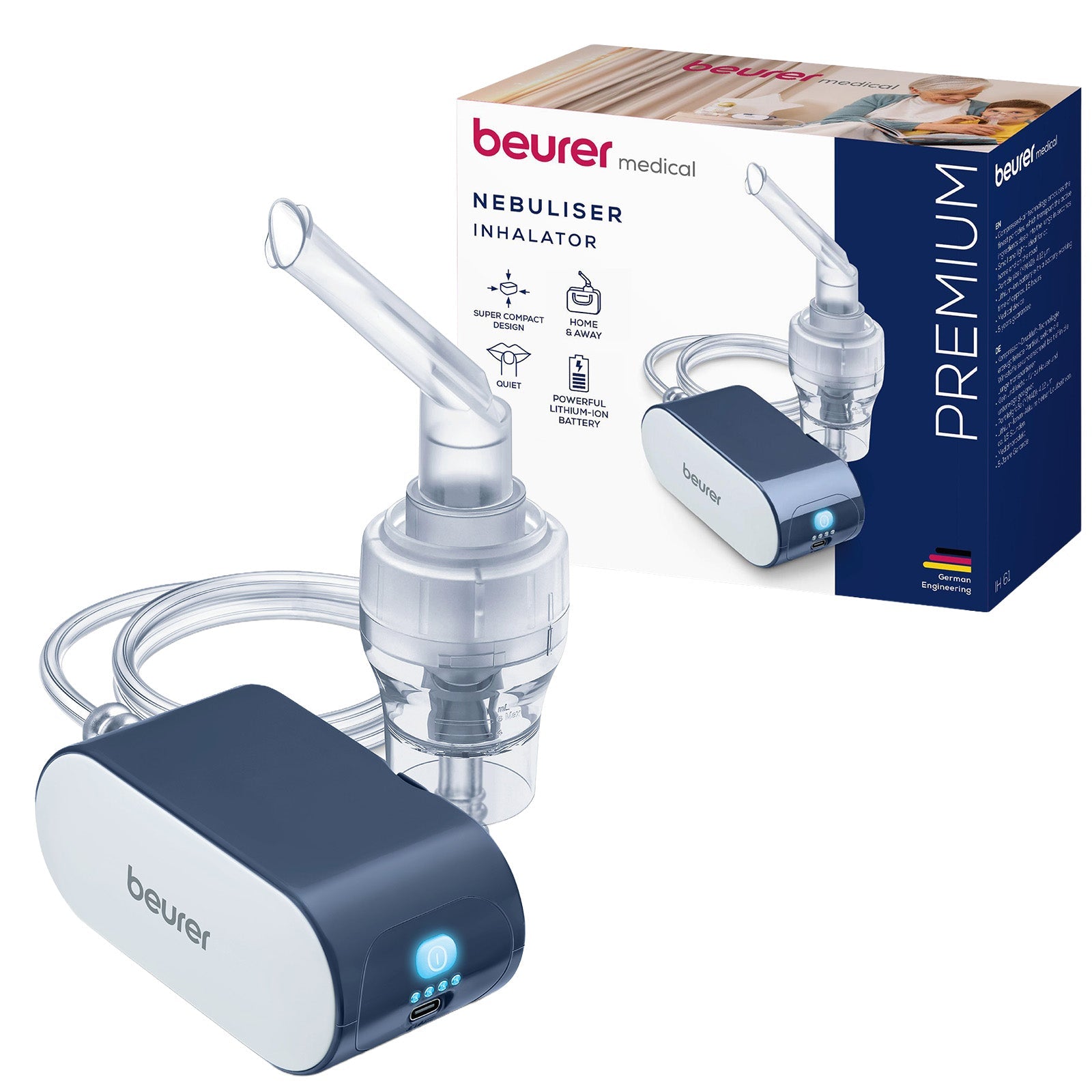 Beurer Germany Rechargeable Nebuliser for Adults & Children IH 61