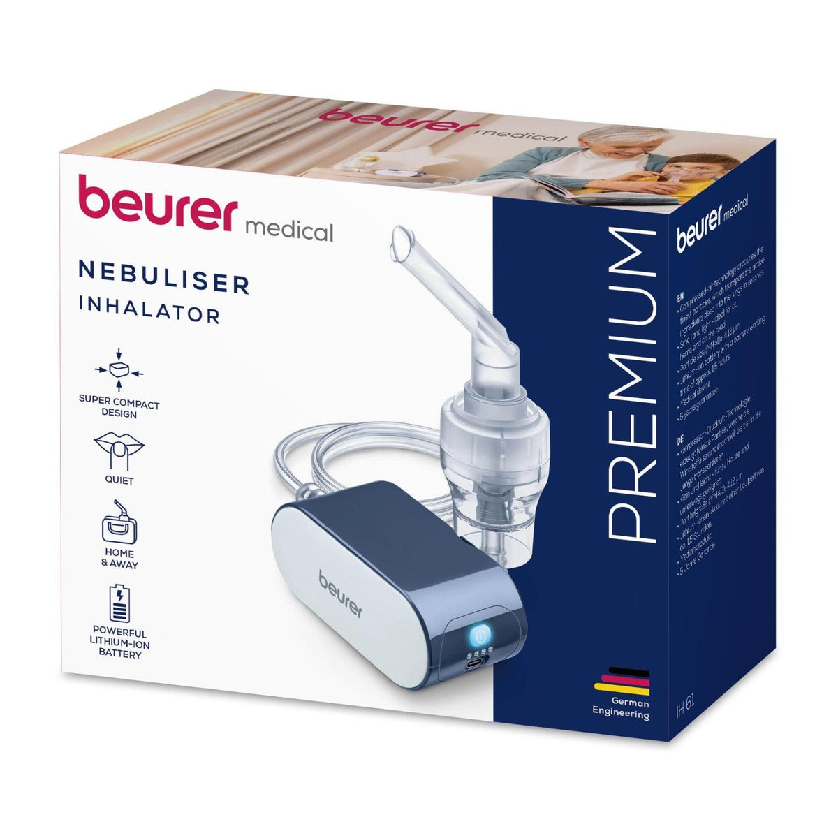 Beurer Germany Rechargeable Nebuliser for Adults & Children IH 61