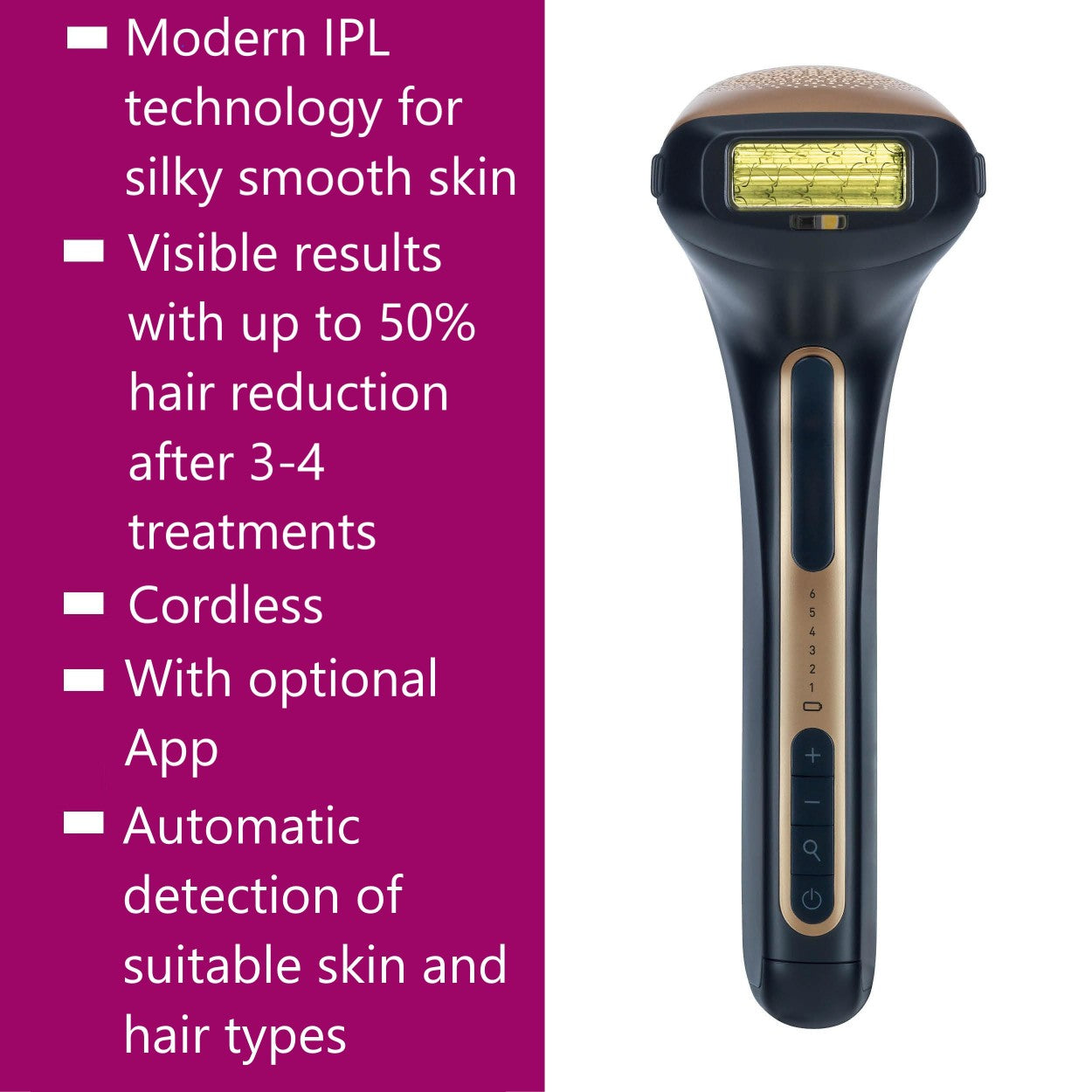 Beurer IPL Laser Hair Removal Device: Cordless IPL 8800+App for Face & Body