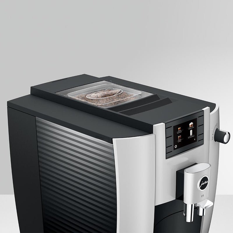 Jura E6 Coffee Machine Incl. Glass Milk Container & Mostra Di Cafe Forza