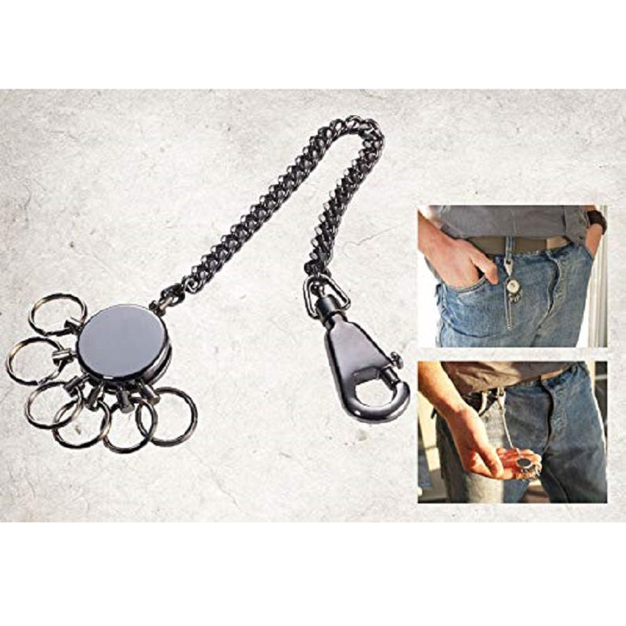 TROIKA Keyring with Chain PATENT CHAIN