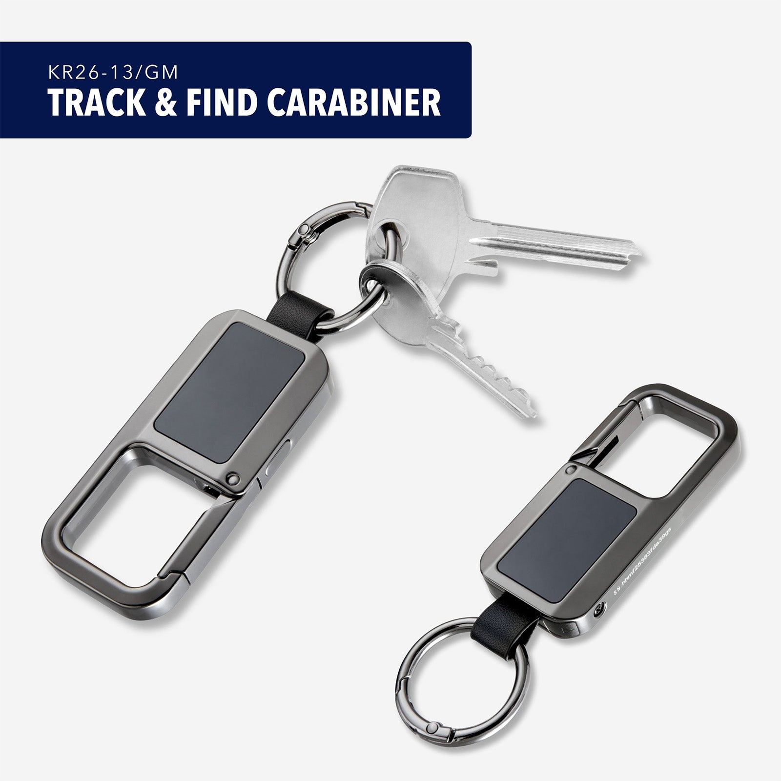 TROIKA Germany Apple Find My Clip Keyring | Track Keys & Bags | Gunmetal
