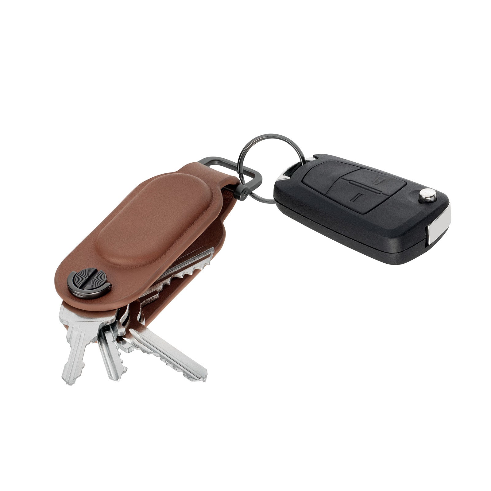 TROIKA Germany Apple Find My Key Organiser | Holds up to 4 Keys | Brown