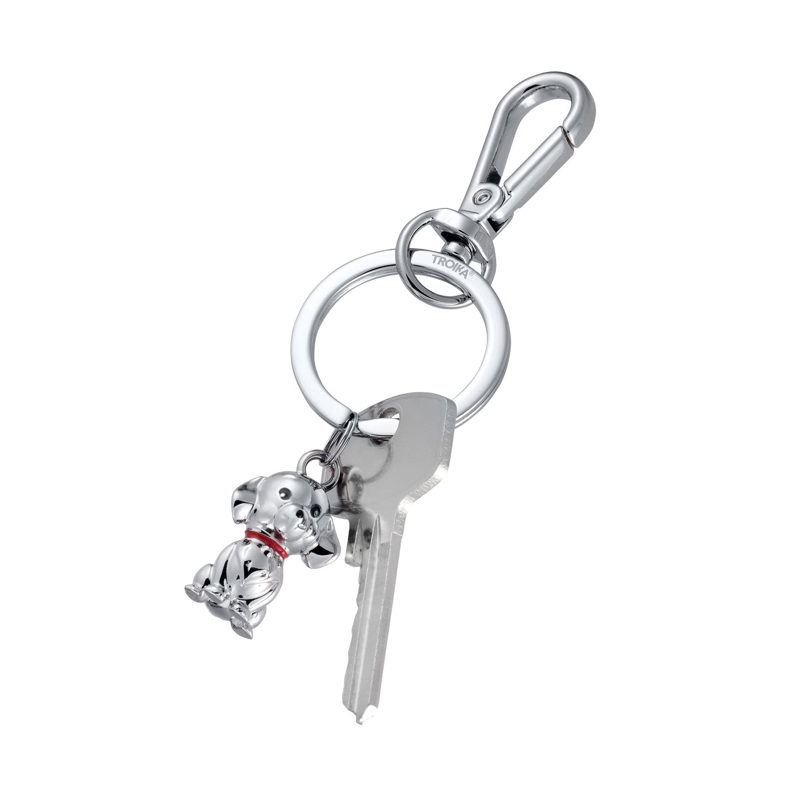 TROIKA Germany Clip Keyring & Bag Charm | Little Dog | Pet Lover Gift