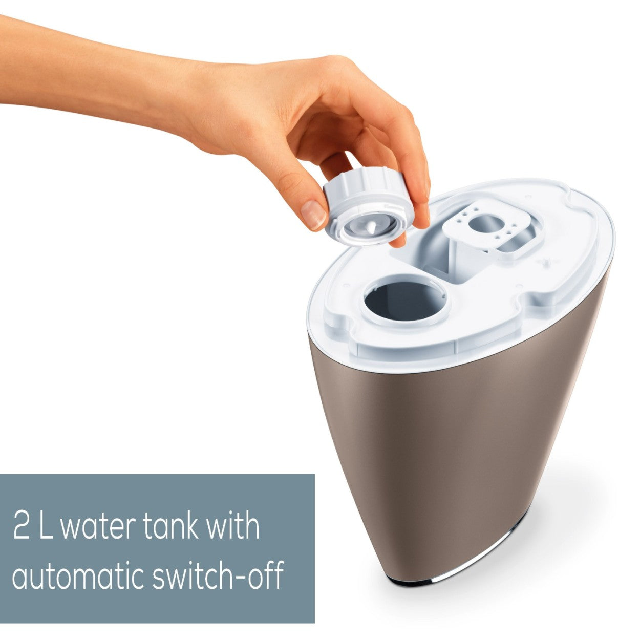 Beurer Germany LB 37 | 2-in-1 Air Humidifier & Aroma Diffuser for All Rooms Up To 20m² | Toffee