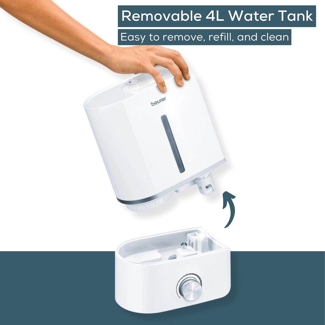 Beurer Germany LB 45 Ultrasonic Air Humidifier &amp; Optional Aroma Oil Diffuser | Maximum 30m² Rooms
