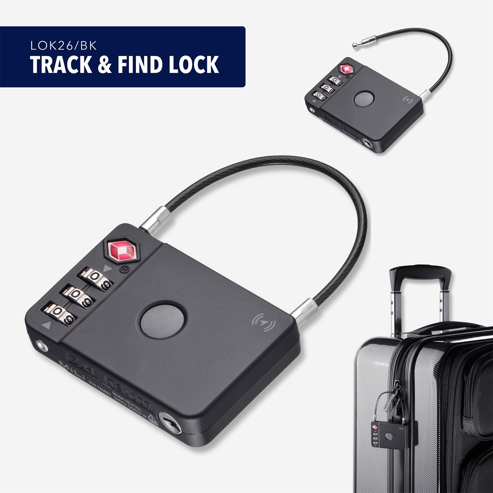 TROIKA Germany Apple Find My TSA Luggage Lock | Anti-Theft Travel Lock