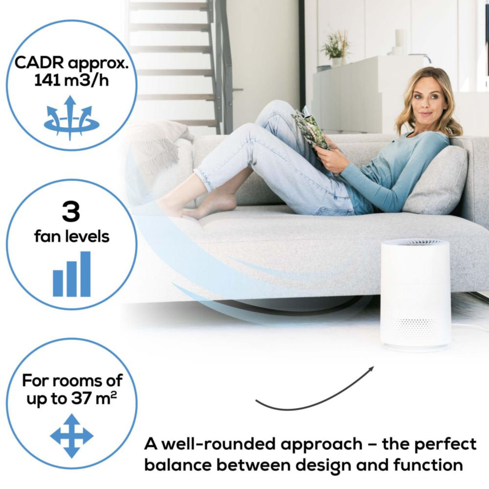 Beurer LR 220 Air Purifier | Clean Air for Allergy Sufferers | Filters Pollen, Dust & Bacteria | Rooms up to 37m²