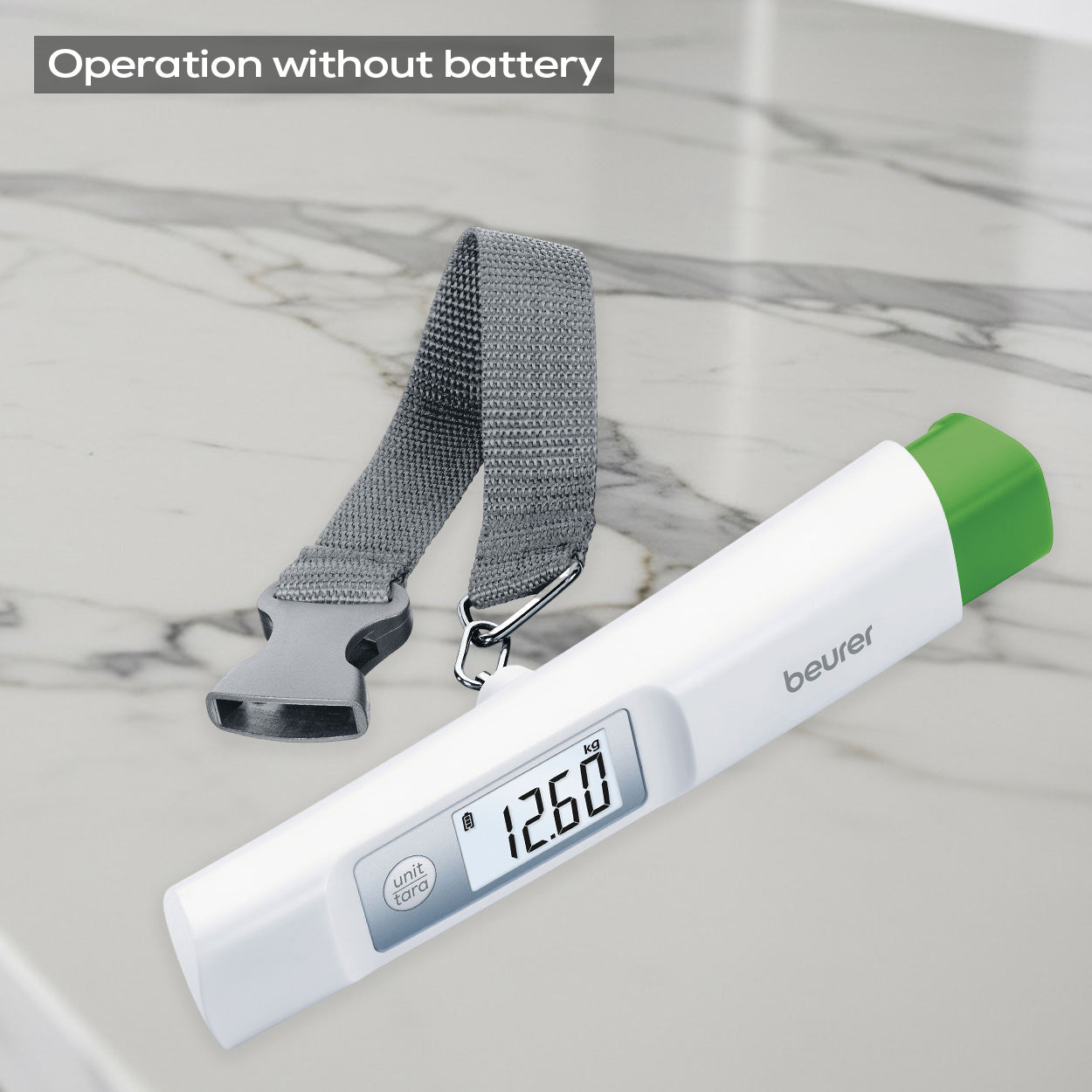 Beurer LS 20 ECO Luggage Scale | Small & Portable | Fits in Your Handbag | 50kg Capacity | 10g Precision | No Batteries Needed