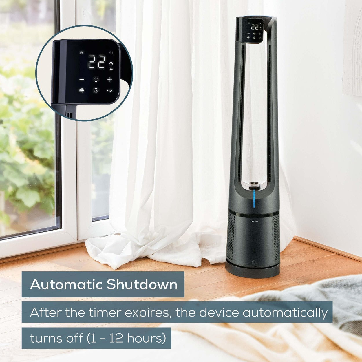 Beurer LV 500 Air Purifier & Cooling Fan | Filters Allergens & Cools | HEPA H13 Filter