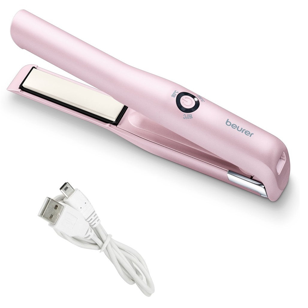 Beurer Hair Straightener: Cordless USB Rechargeable Compact Travel Straightener HS 20