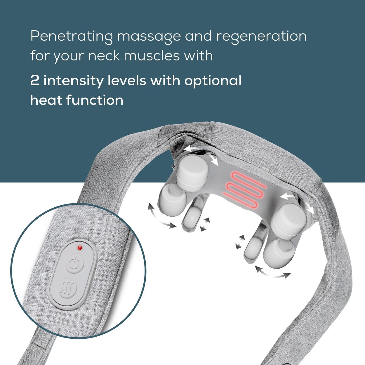 Beurer Germany MG 154 Neck Massager: USB Rechargeable. Optional Heat Function