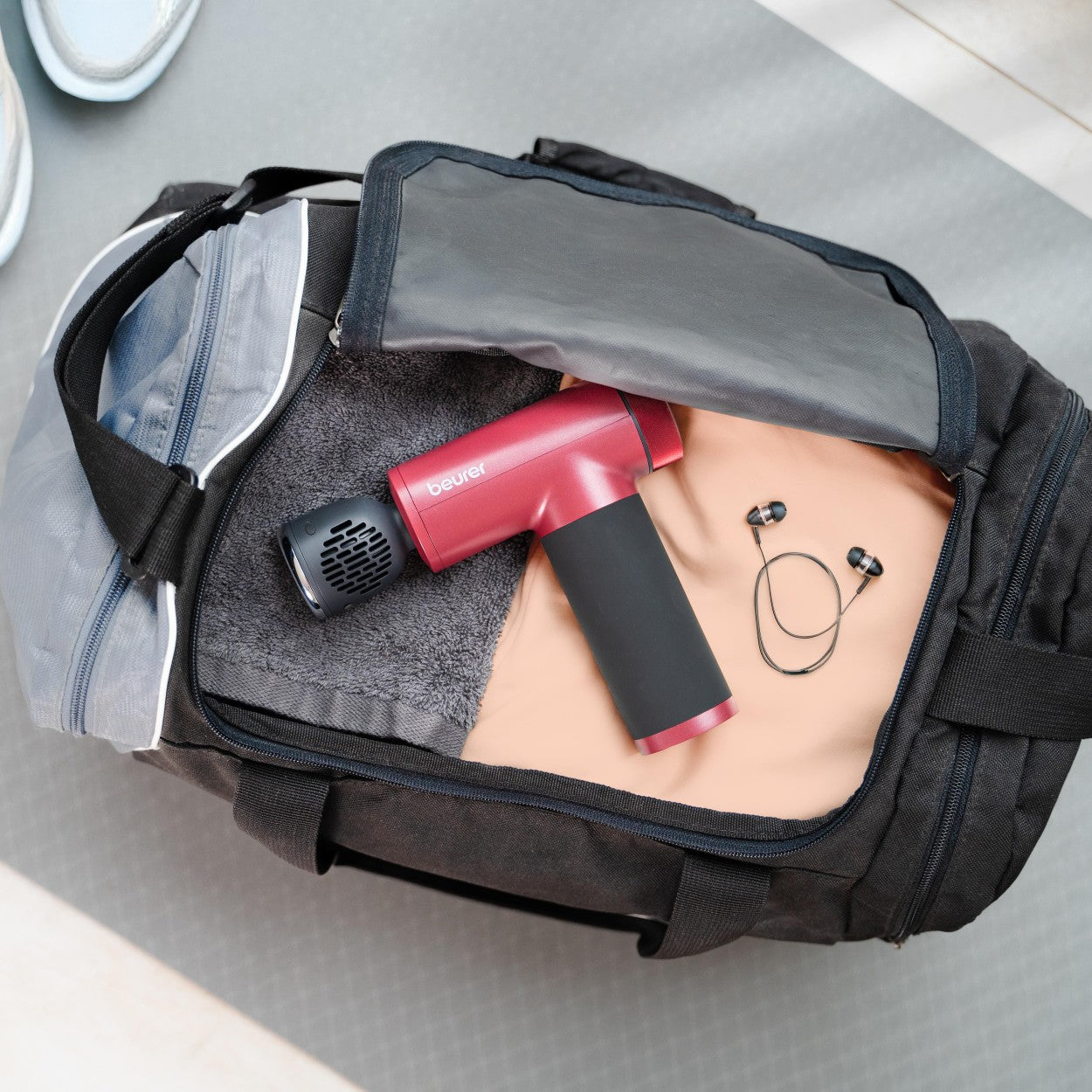 Beurer MG 195 LE25 Massage Gun | Hot & Cold Trigger Point Massage | 7 Attachments | 9 Modes | USB Rechargeable