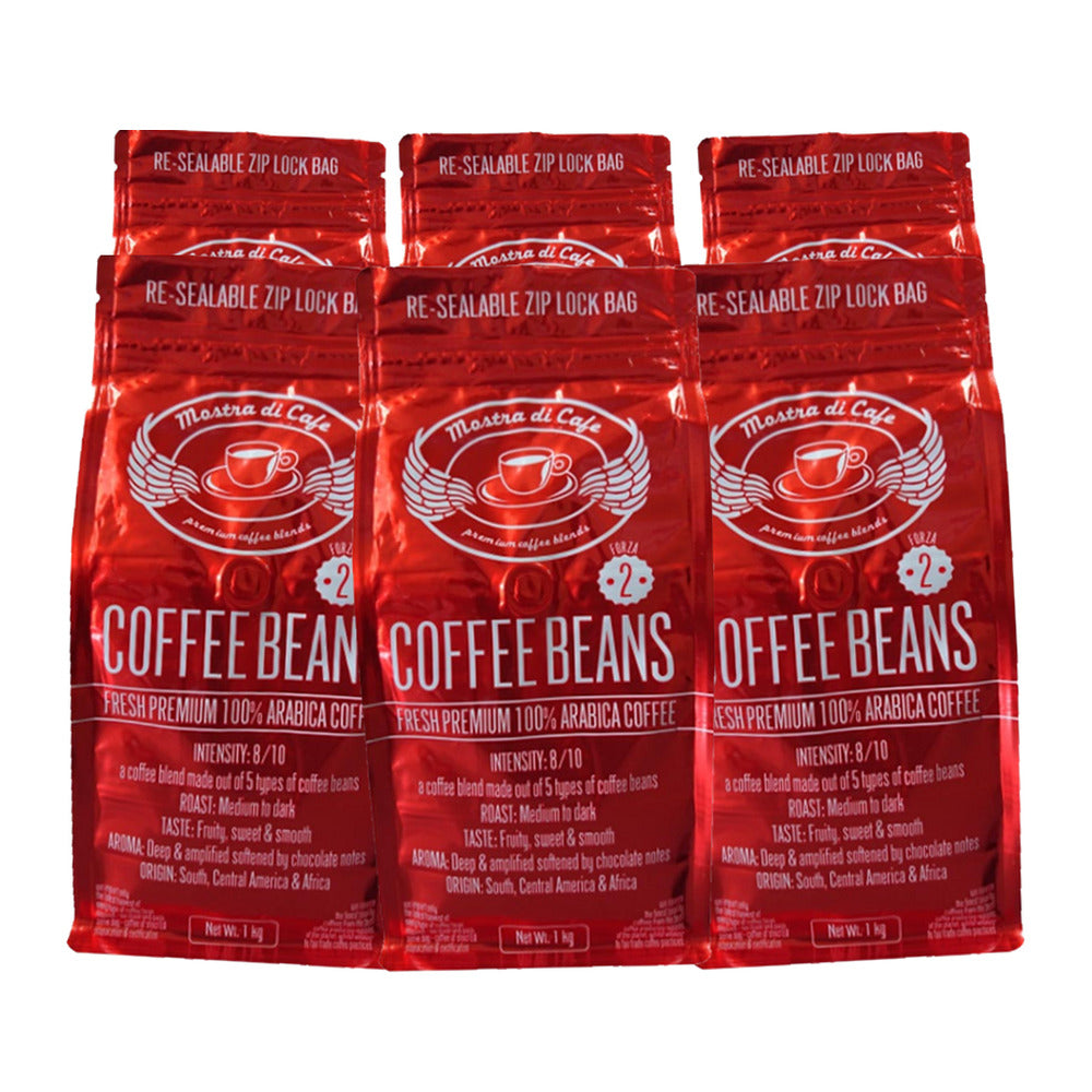 Mostra Di Cafe Forza #2 Coffee Beans 1kg, box of six bags