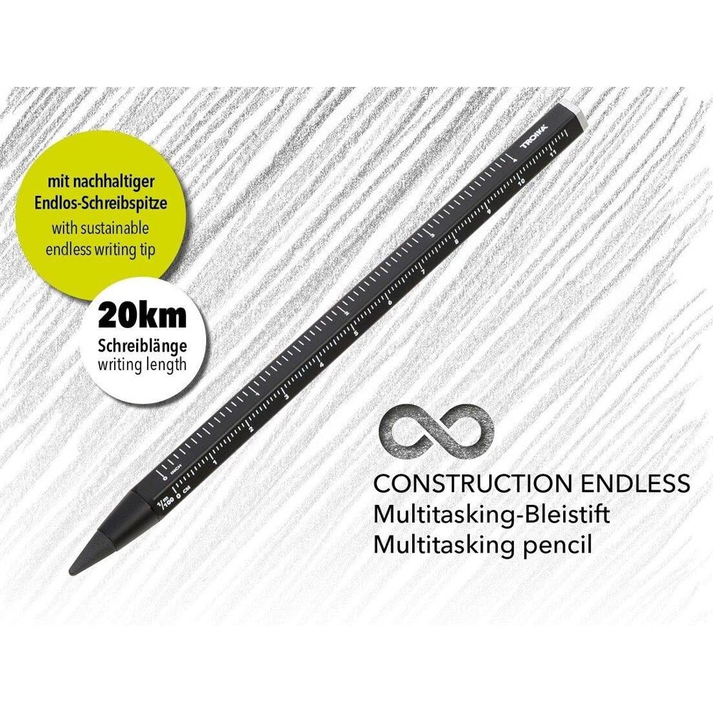 Troika Endless 20km Writing Pencil Non Sharpening - Black