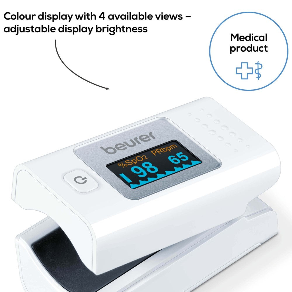 Beurer Germany Pulse Oximeter: Oxygen Saturation Level & Pulse Rate Monitor PO 35