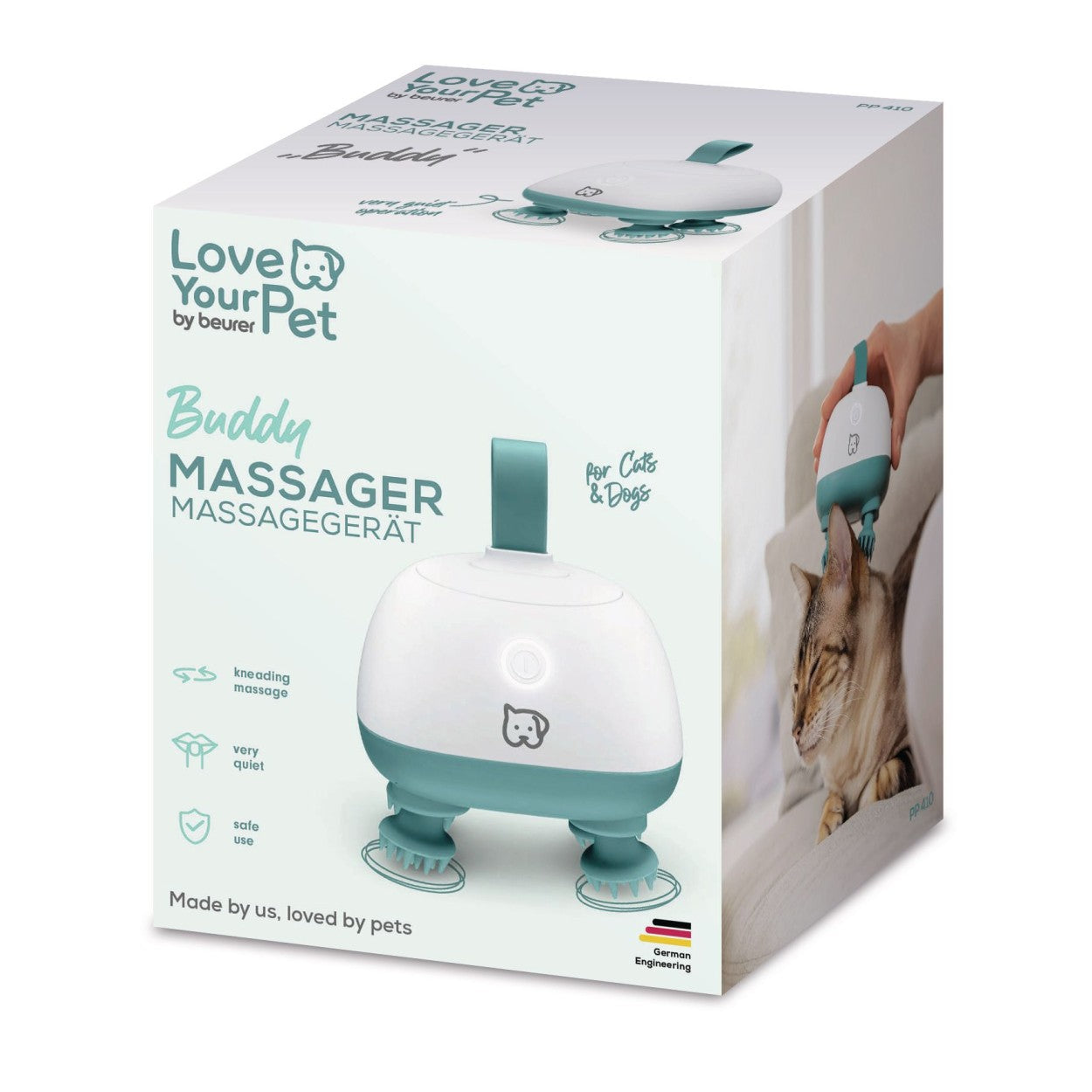 Beurer Massager for Dogs & Cats | Gentle Kneading Massage for Pets | Rechargeable | “Buddy”