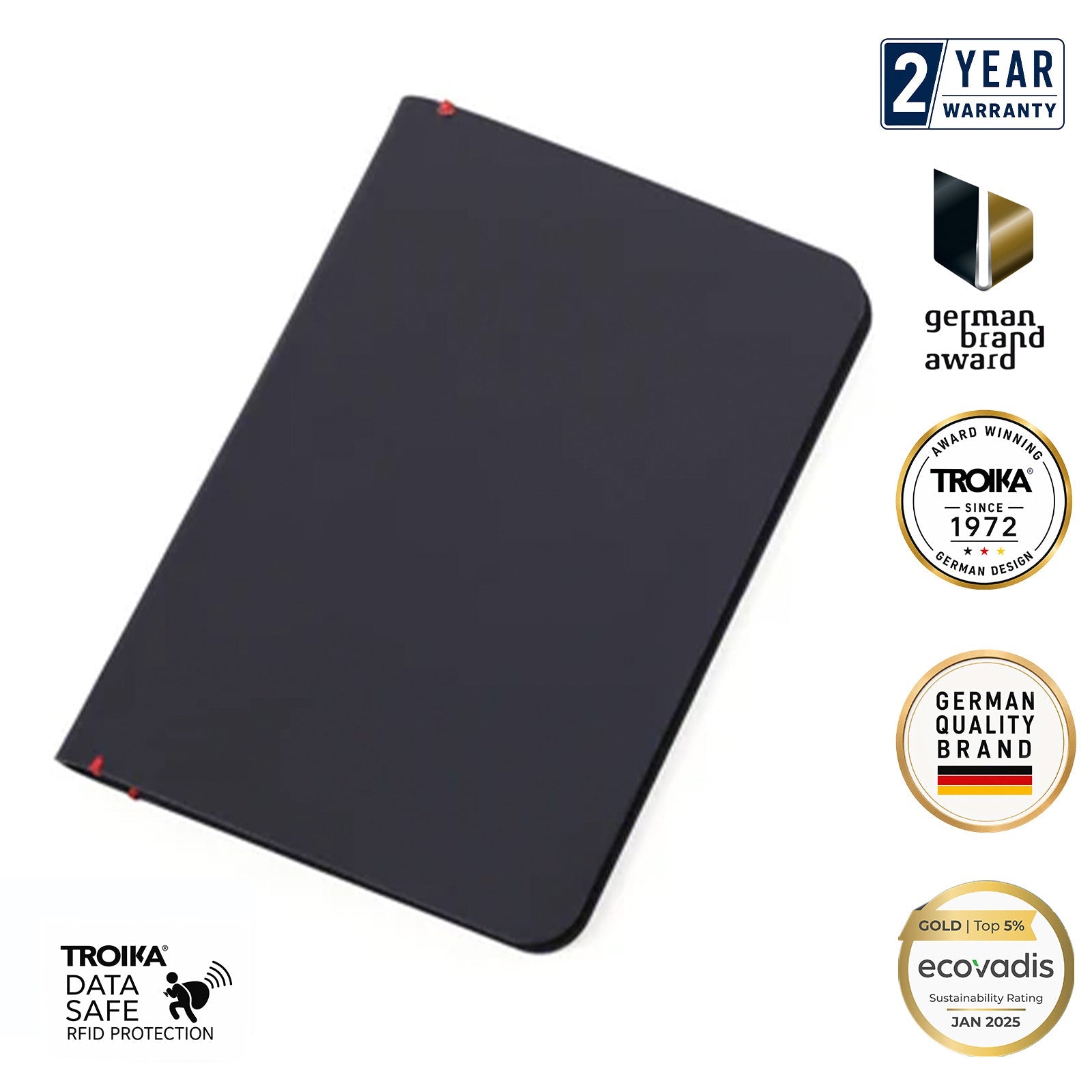TROIKA Germany RFID Passport Cover | Card Case | Antibacterial Surface