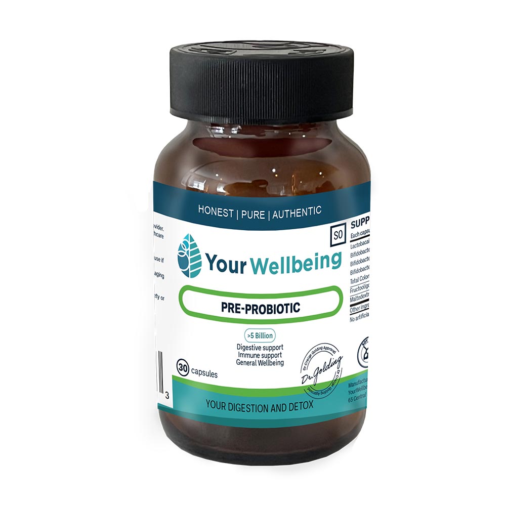 Your Wellbeing Pre-Probiotic - Digestive Support, Immune Support & General Wellbeing (30 Capsules)