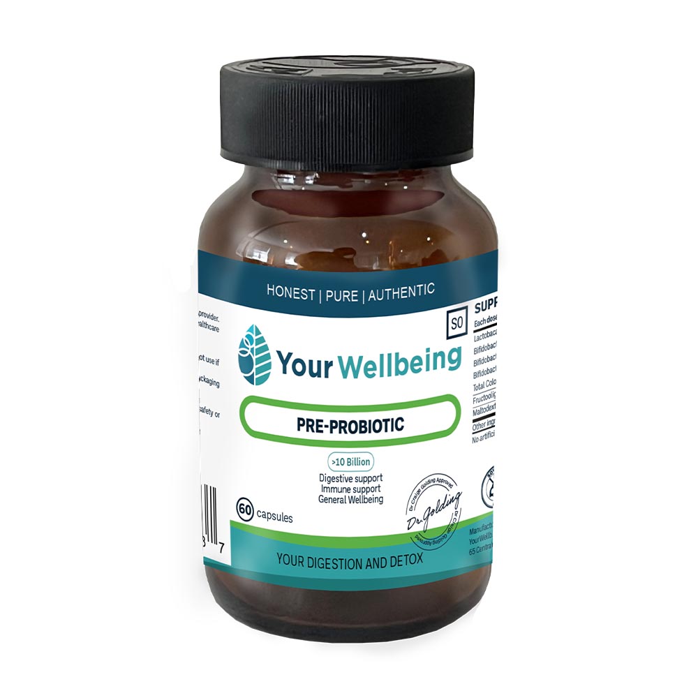 Your Wellbeing Pre-Probiotic - Digestive Support, Immune Support & General Wellbeing (60 Capsules)