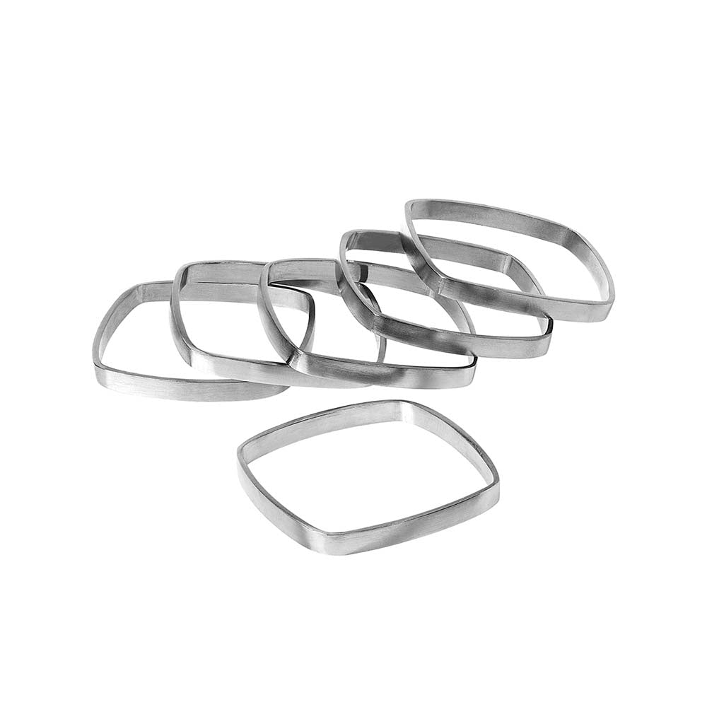 Blomus Napkin Rings Matt Nickel Fino - Set of 6