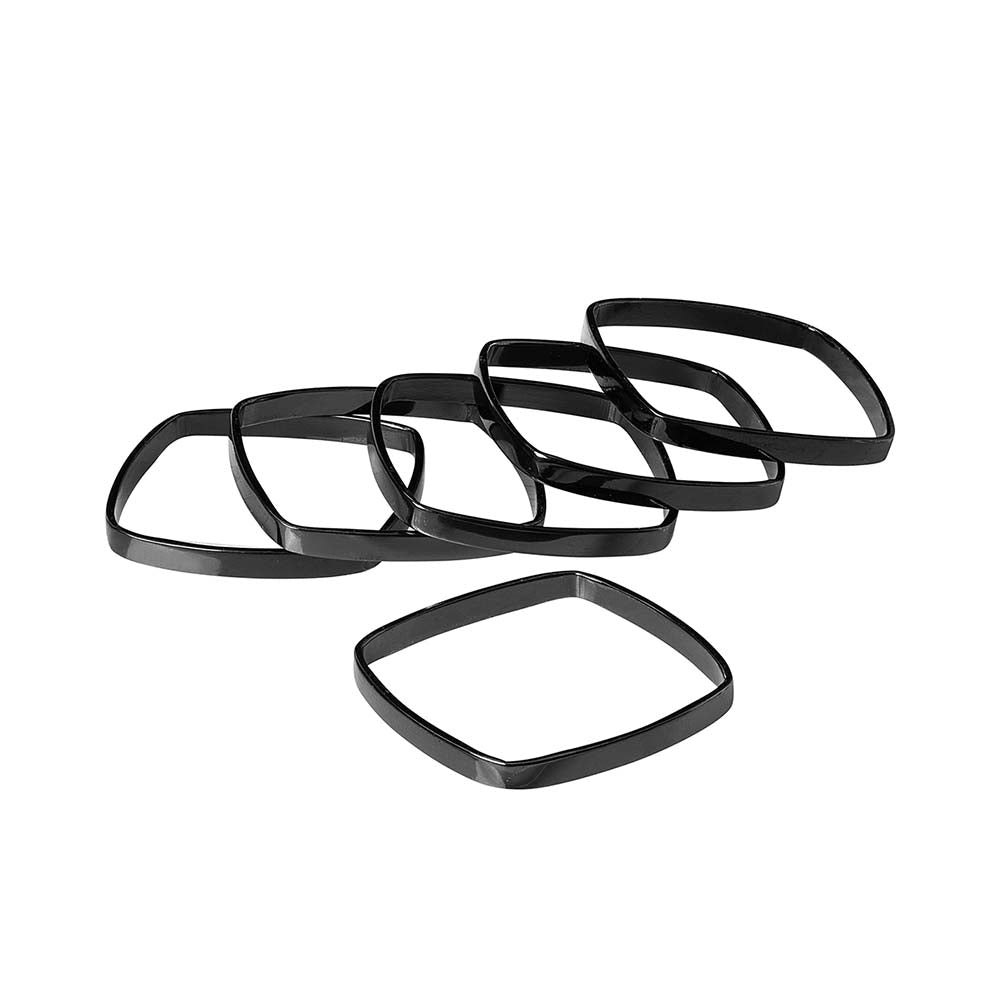 Blomus Napkin Rings Nickel Fino - Set of 6 (Black)