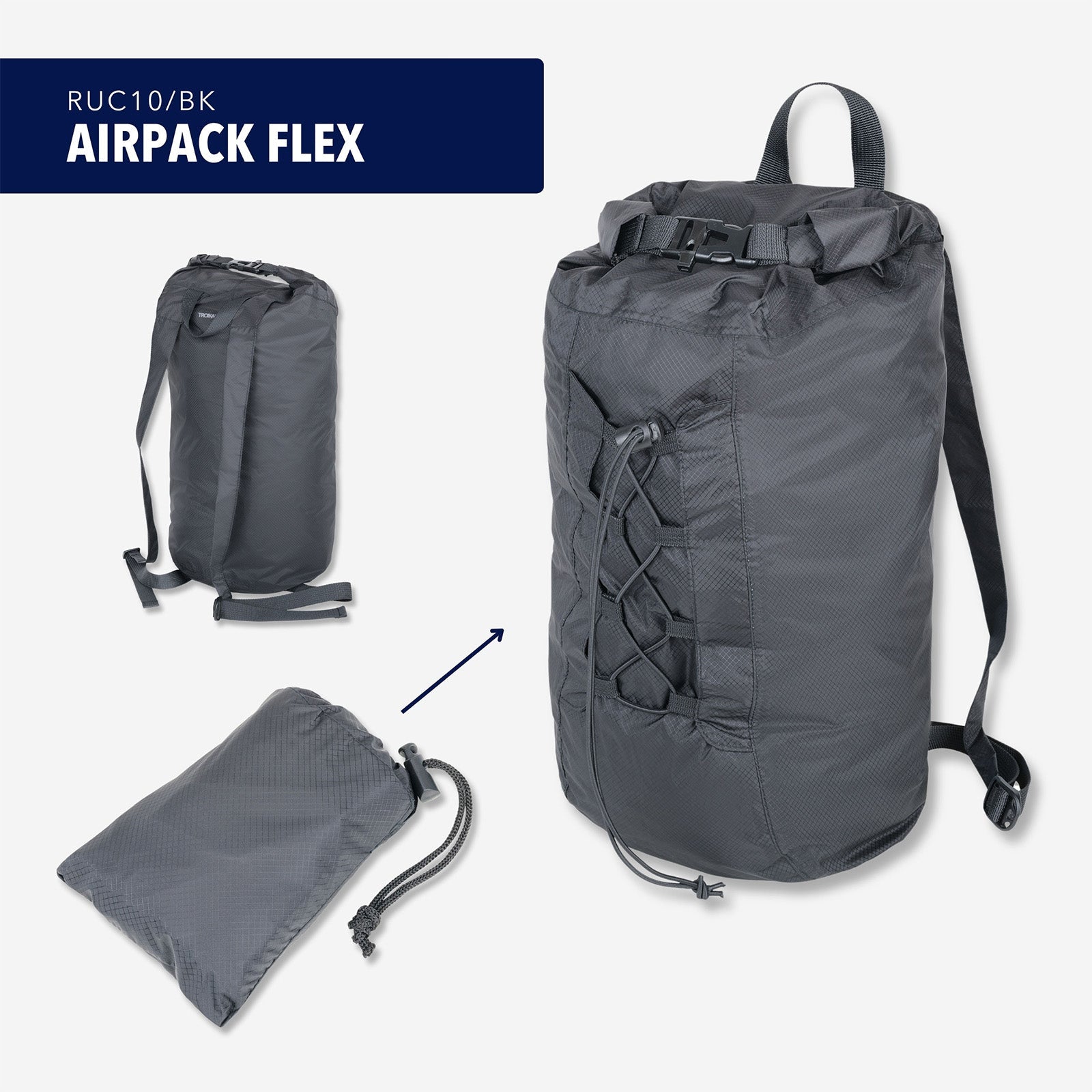 TROIKA Germany 18L Waterproof Foldable Hiking Backpack | Ripstop Nylon | 140g