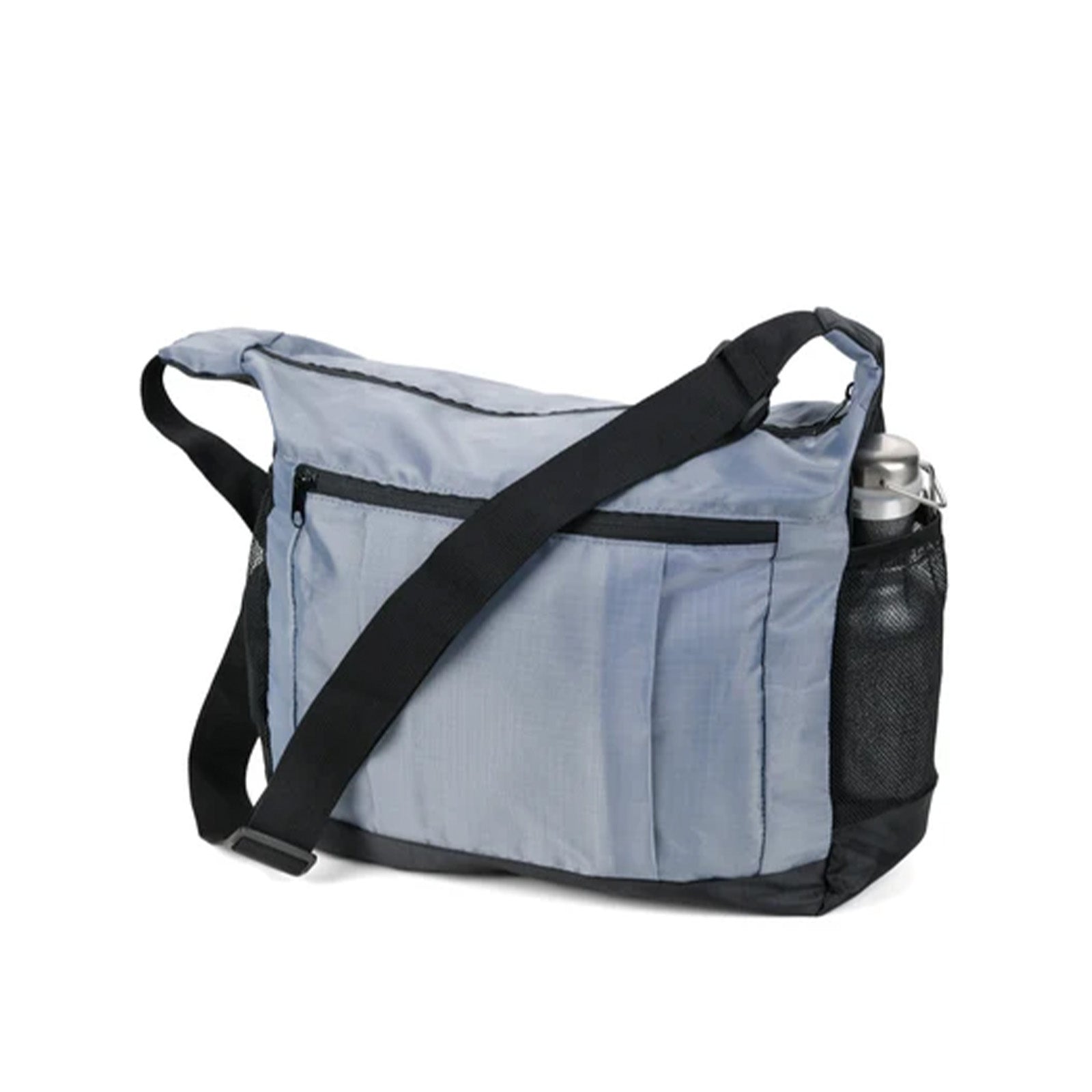 TROIKA Germany Foldable Shoulder Bag | Carabiner Clip | 10kg | Grey
