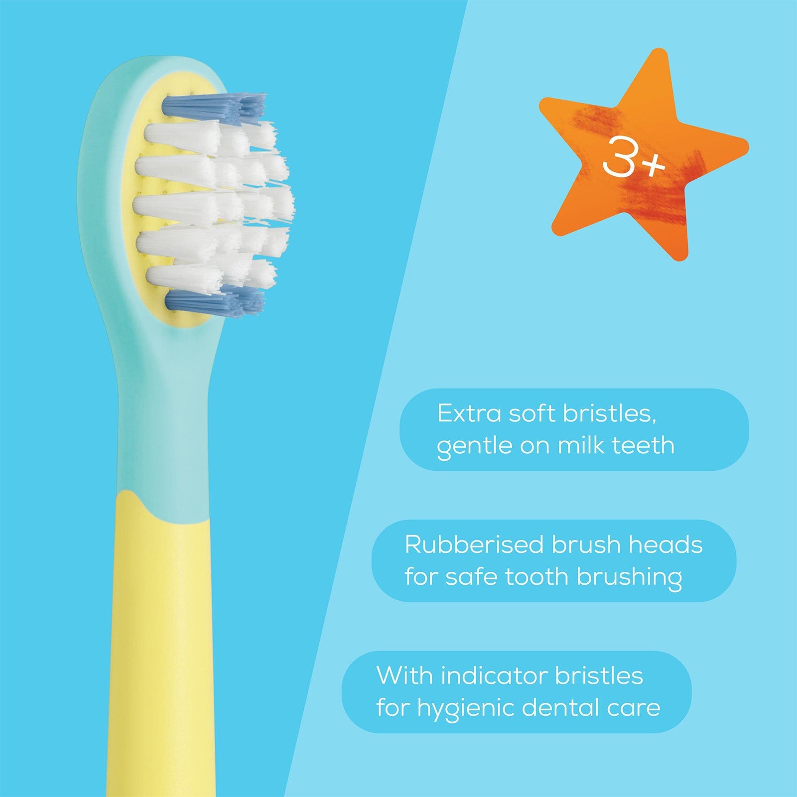 Beurer Germany Wavy Soft Sonic Toothbrush Heads | 4 Pack | Ages 3 and Up
