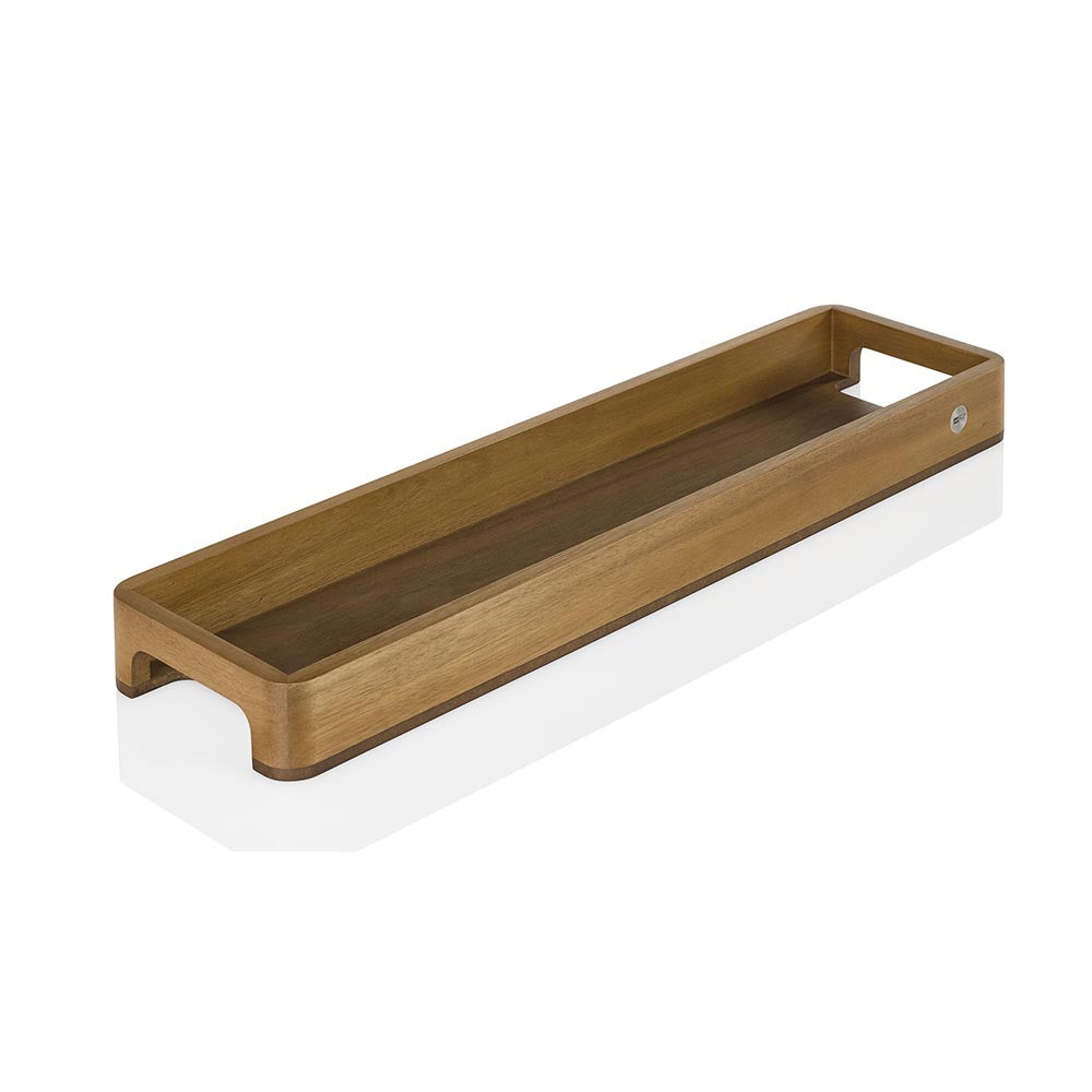 AdHoc Wooden Tray with Handles Serve or Store - SERVE SLIM 60x15,5x5cm