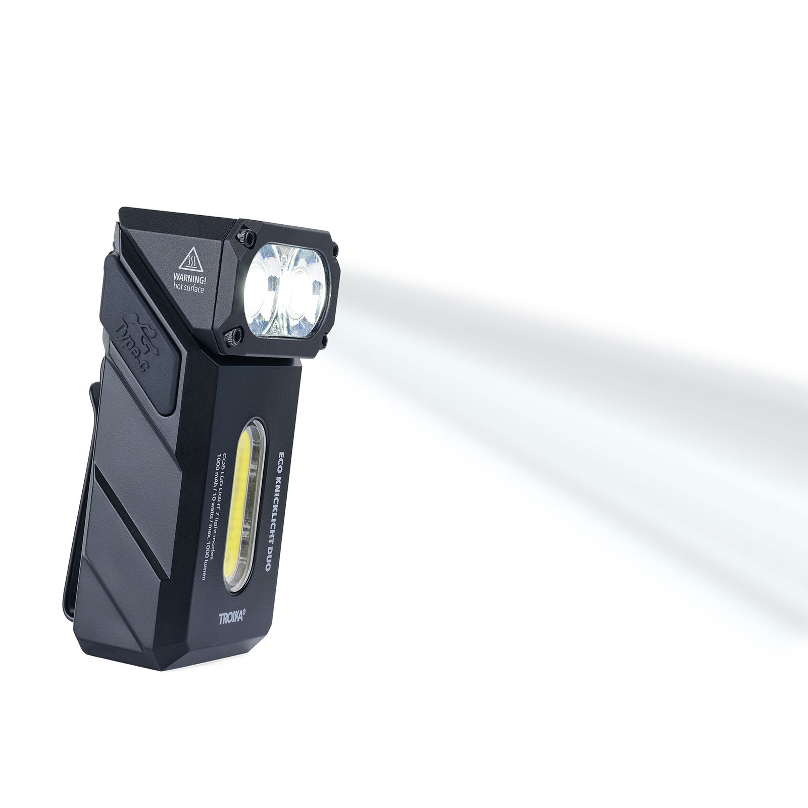 TROIKA Germany 3-in-1 Rechargeable Head Torch | 1000 Lumens | 6 Modes