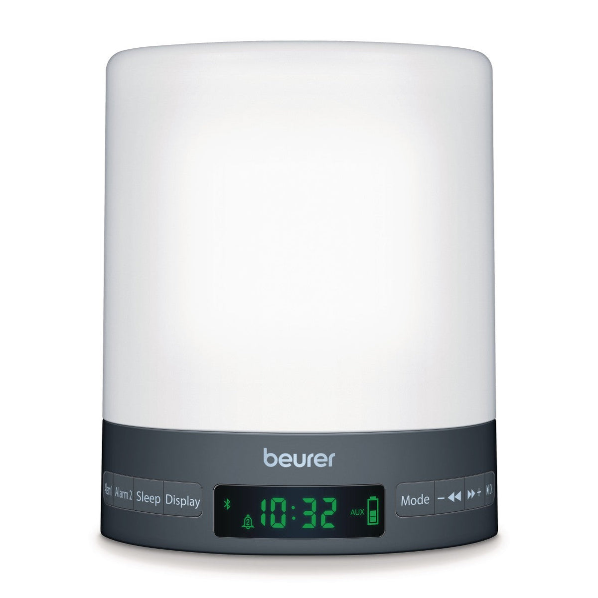 Beurer WL 50 Alarm Clock | Sunrise/Sunset Simulation | Radio & Bluetooth Speaker | Bedside Light | LED Light Colours