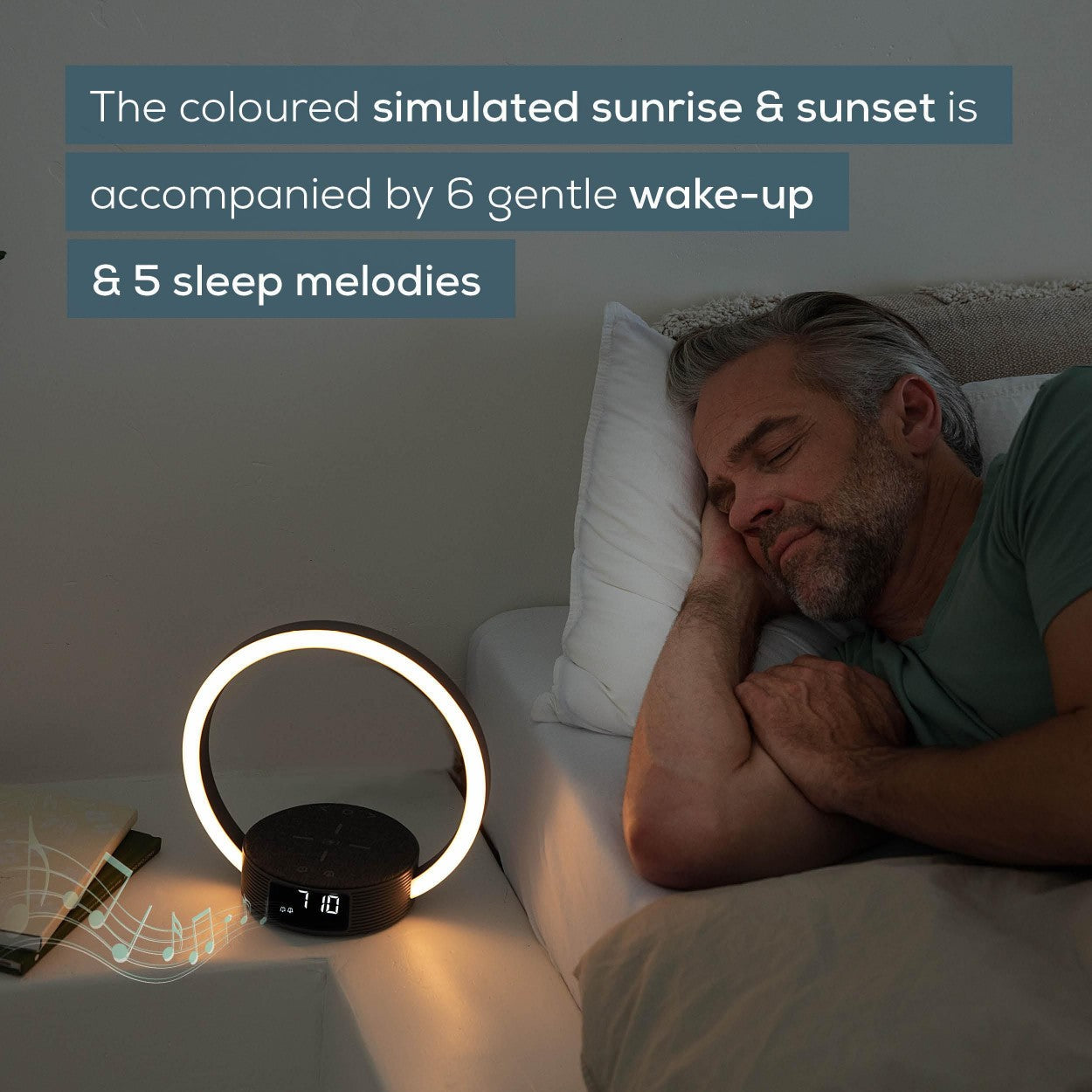 Beurer WL 65 Wake + Charge Wake Up Light | Bedside Light, Fast Phone Charger, Dual Alarm & Variable LED